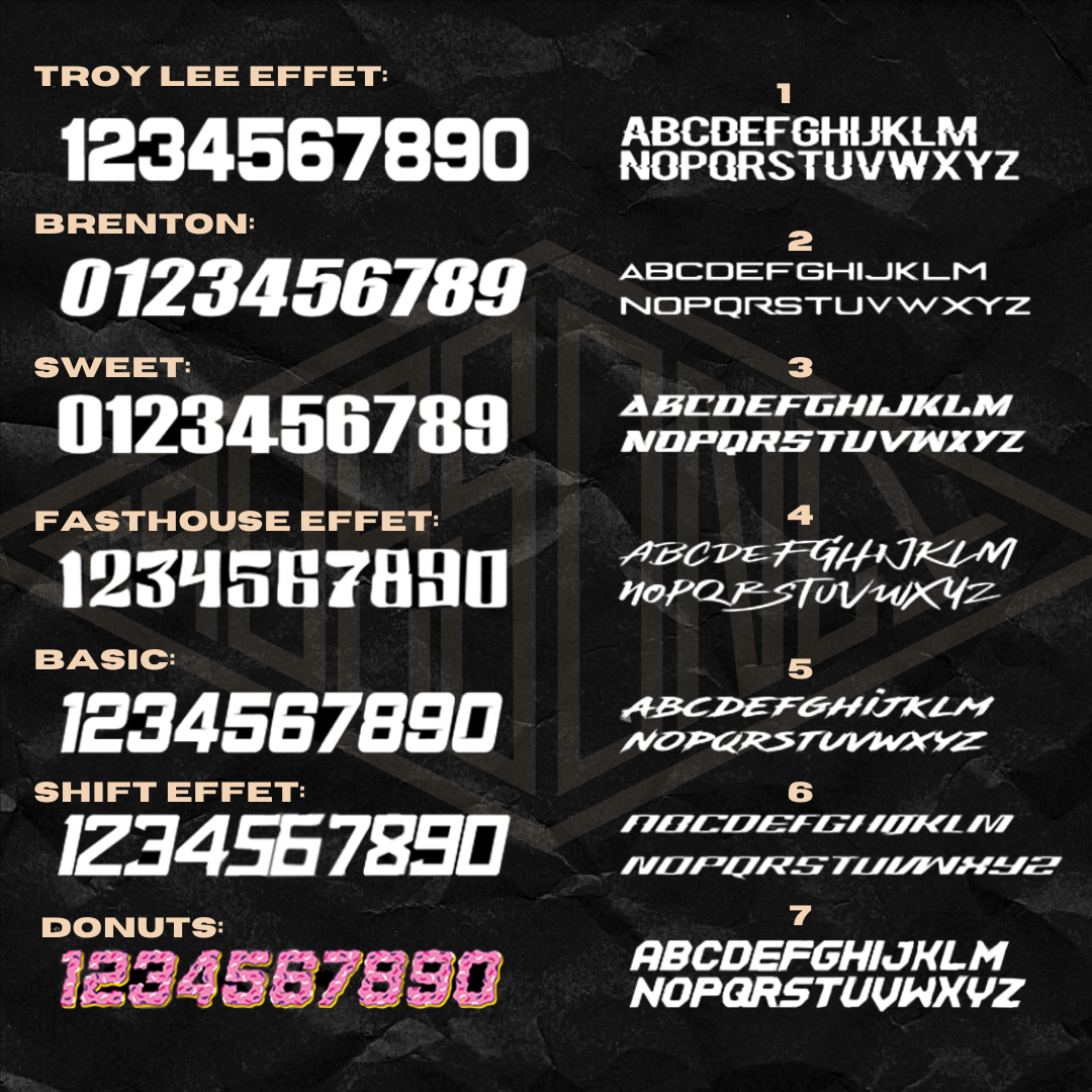 Fond de plaque 100% perso